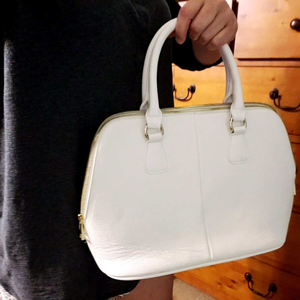 Peck & Peck white leather bag - Picture 1 of 6